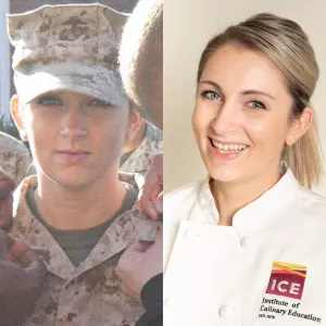 Kelly Bedford served in the Marine Corps before enrolling in ICE's Pastry & Baking Arts program
