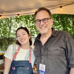 Amanda Shulman, left, and Andrew. Photographed at Hot Luck Festival in Austin, May 2023.
