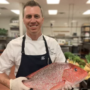 Four Seasons Hotel Chicago sources sustainable seafood, including Ora King Salmon, Great Lakes Walleye and Alaskan Halibut.
