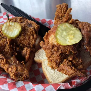 Hattie B's serves authentic Nashville hot chicken.