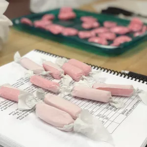 taffy in Pastry & Baking Arts class