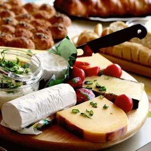 A cheese board for the holidays.