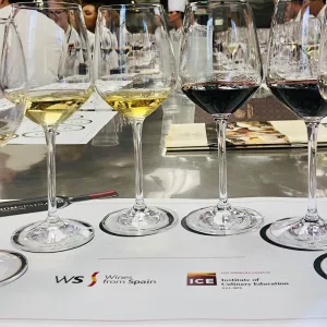 Wines from Spain serves a tasting of white and red wines at ICE's Los Angeles campus.