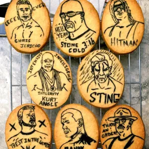 Wrestlers on cookies