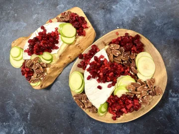 Baked Brie with Fermented Cranberry Orange Relish