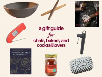 Collage of 8 different foodie gifts