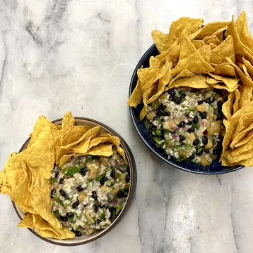 Fermented Ancho Pineapple & Black Bean Burrito Filling Dip Recipe 