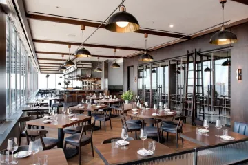 Manhattan dining room scene. 