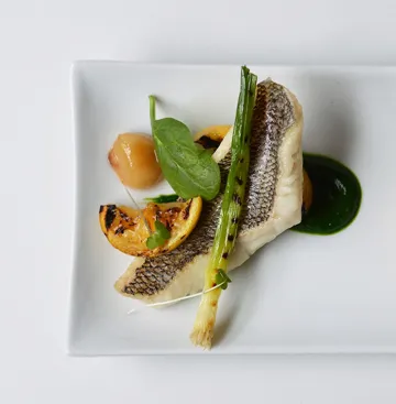 PAN SEARED BLACK STRIPED BASS