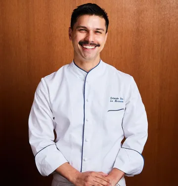 executive pastry chef orlando soto in chef whites