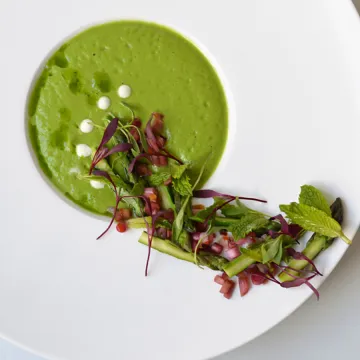 Chilled Asparagus & Fresh Herb Soup