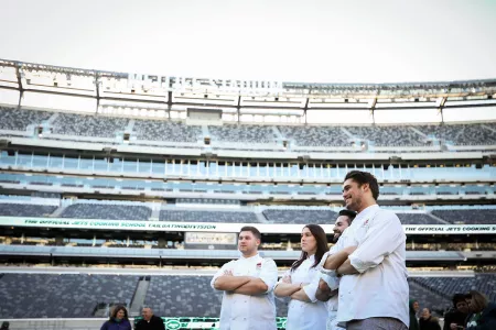 A Jets event on the field.
