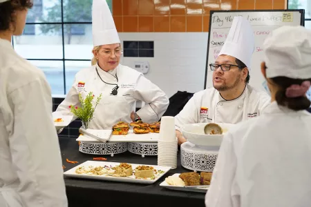 Los Angeles plant-based culinary arts chefs in teaching kitchens