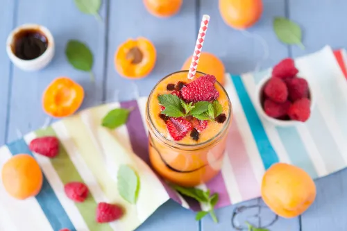 Balsamic vinegar od Modena used in an orange smoothie.