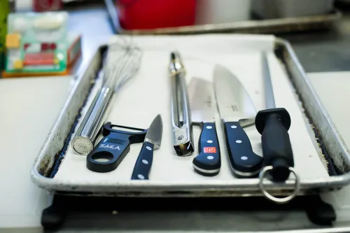 Cooking equipment at a Jets event.