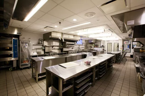 A kitchen classroom at ICE