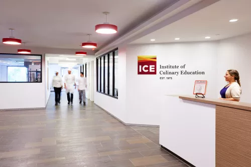The reception desk at ICE.