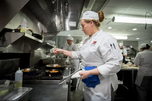 Mock restauarant service culinary arts class