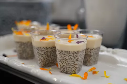 A dessert from the Los Angeles plant-based culinary program