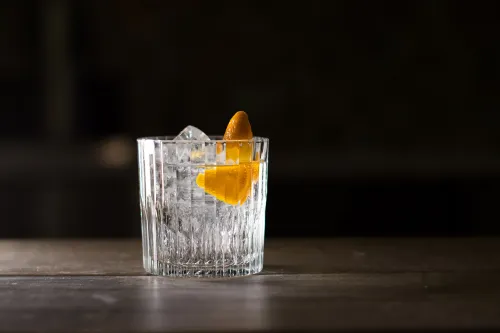 A cocktail in the Mixology Center at the Institute of Culinary Education