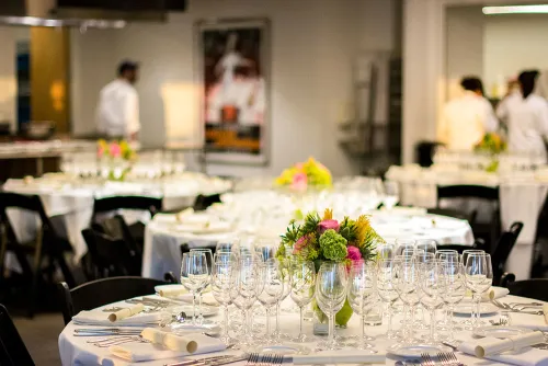 Tables set for a special event