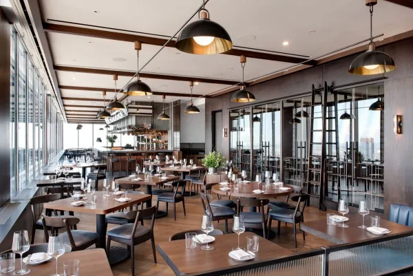 Manhattan dining room scene. 