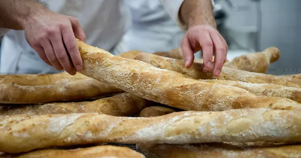 Freshly baked baguettes, part of the Artisan Bread Baking program at the Institute of Culinary Education