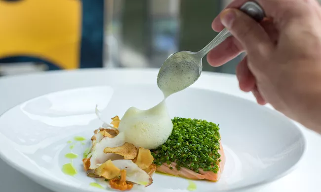 Art of plating a dish for culinary school online