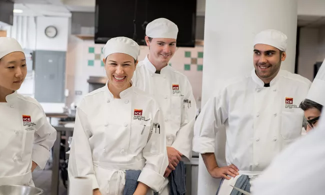 Students in class at the Institute of Culinary Education