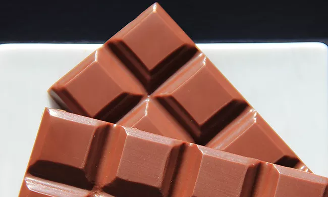 Artisanal chocolate bars made in the ICE chocolate lab.