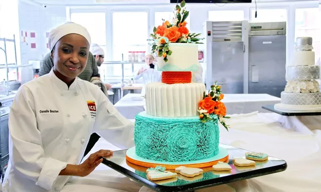 ICE Professional Cake Decorating continuing education Student graduate Genelle, Winner of Best in Show at the 2014 New York Cake Show 