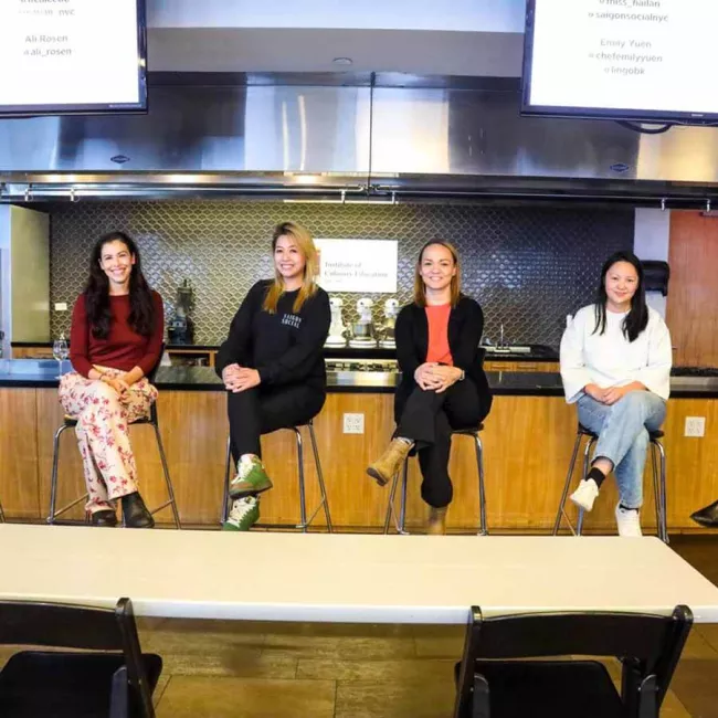 A panel featuring leading women in the culinary arts & beverage industry.