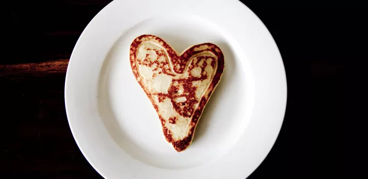 heart shaped pancake