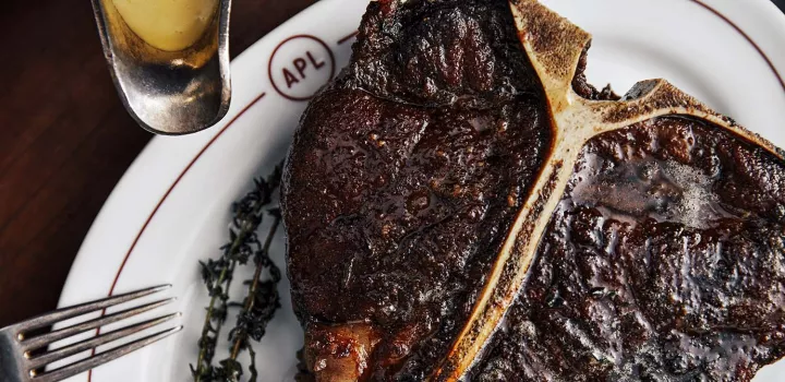 APL Restaurant specializes in steak in Los Angeles.