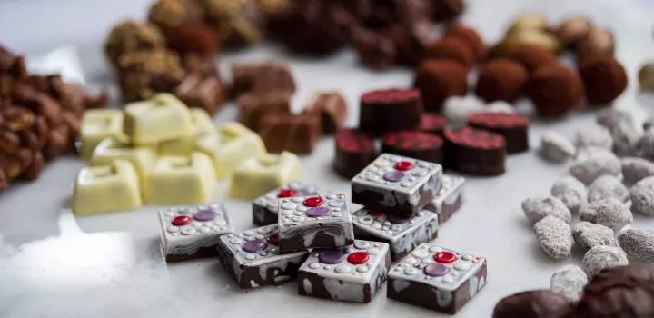 truffles and chocolate candies handmade at ICE