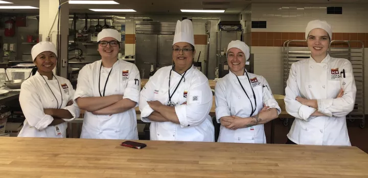 Chef Norma with students