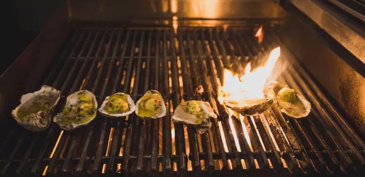 grilled oysters at tasting event