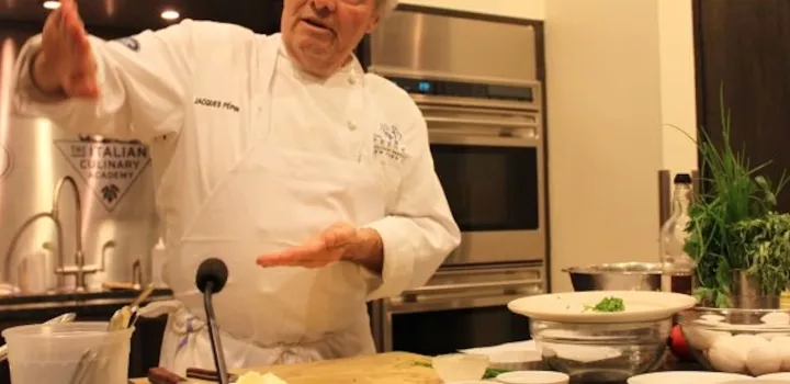Chef Jacques Pepin demonstrates egg dishes