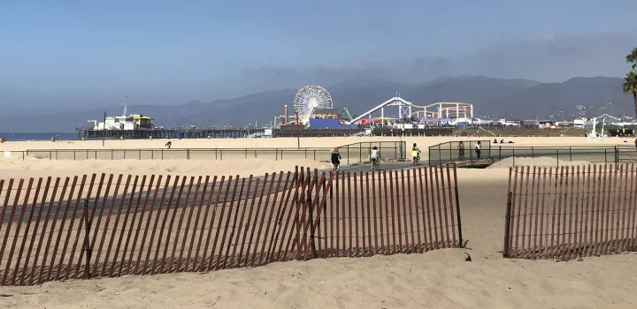 A beach scene in LA