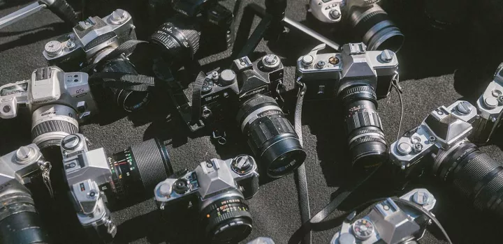 a collection of cameras 
