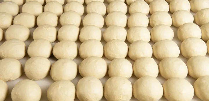Mass production of dough