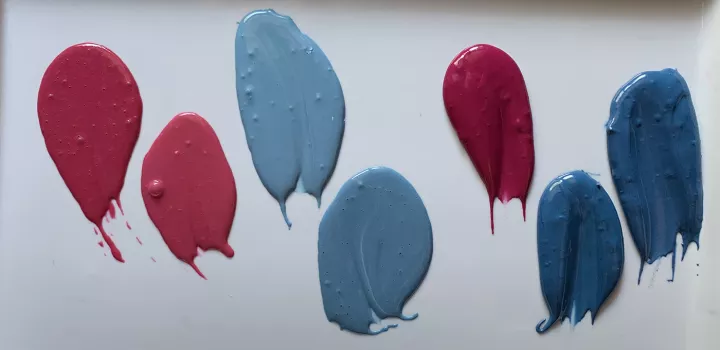 A gel food coloring palette