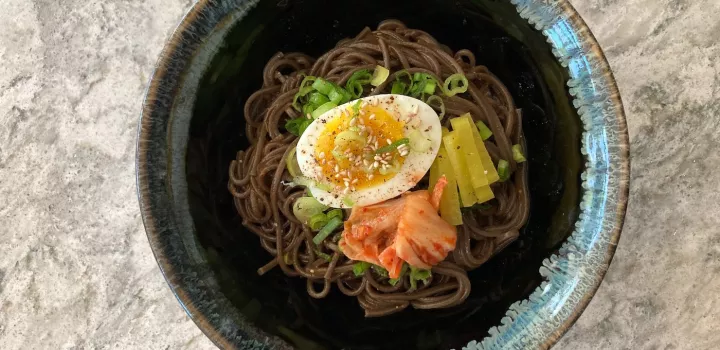 Chilled Soba Noodles with Gochujang Dressing