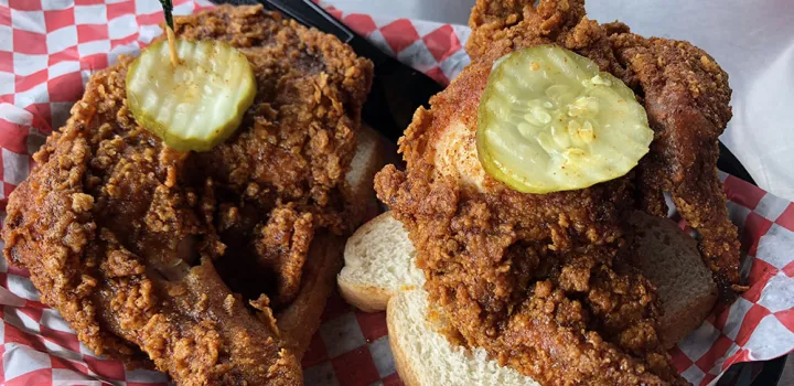 Hattie B's serves authentic Nashville hot chicken.