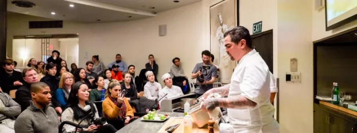 Chef Aarón Sánchez talks mentorship at exclusive ICC demo