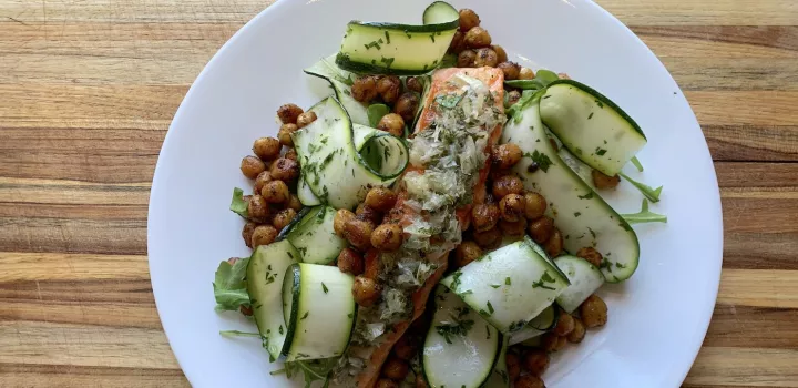 Wild Salmon with Citrus and Chickpeas