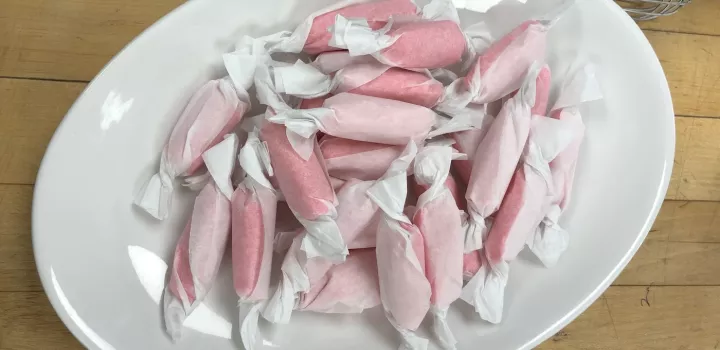 pink taffy candies