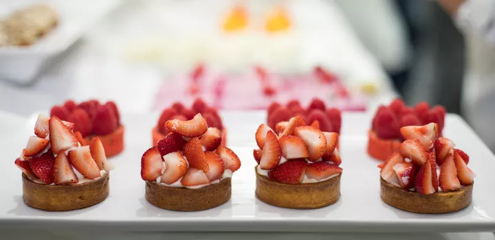 A strawberry dessert from the center for advanced pastry studies at ICE