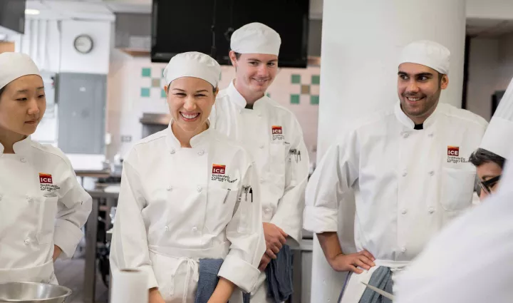 Culinary students in class at the Institute of Culinary Education